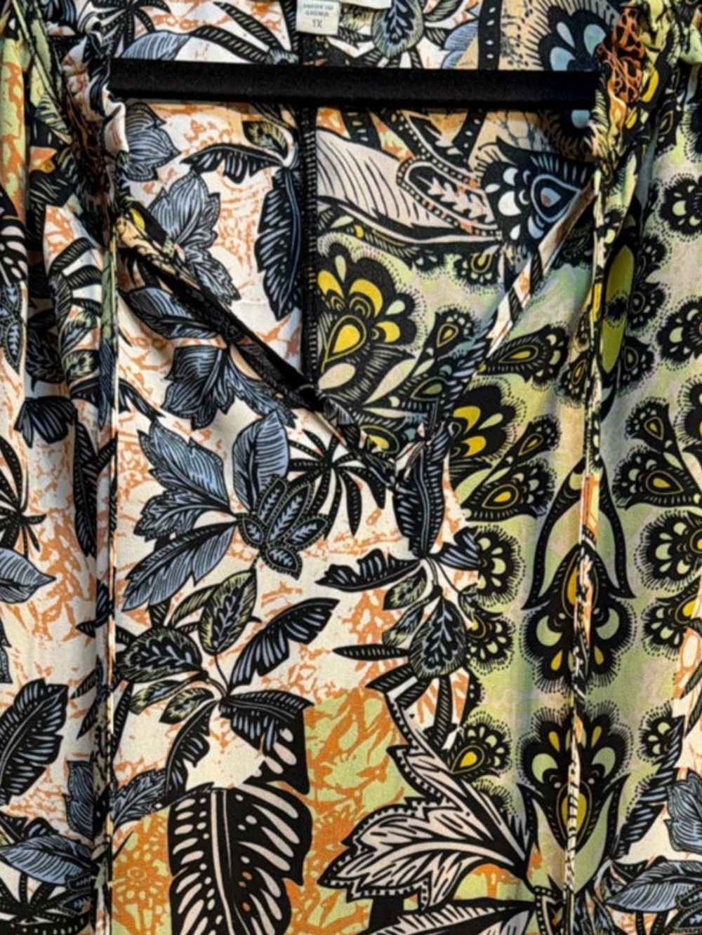 Chenault Multicolor Floral V-Neck Ruffle Sleeve Blouse - Picture 2 of 2